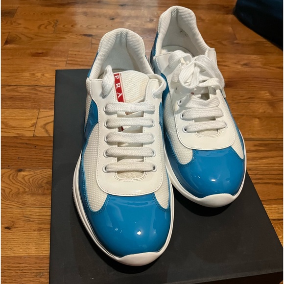 Prada, light blue, white, used, good condition - Picture 1 of 4